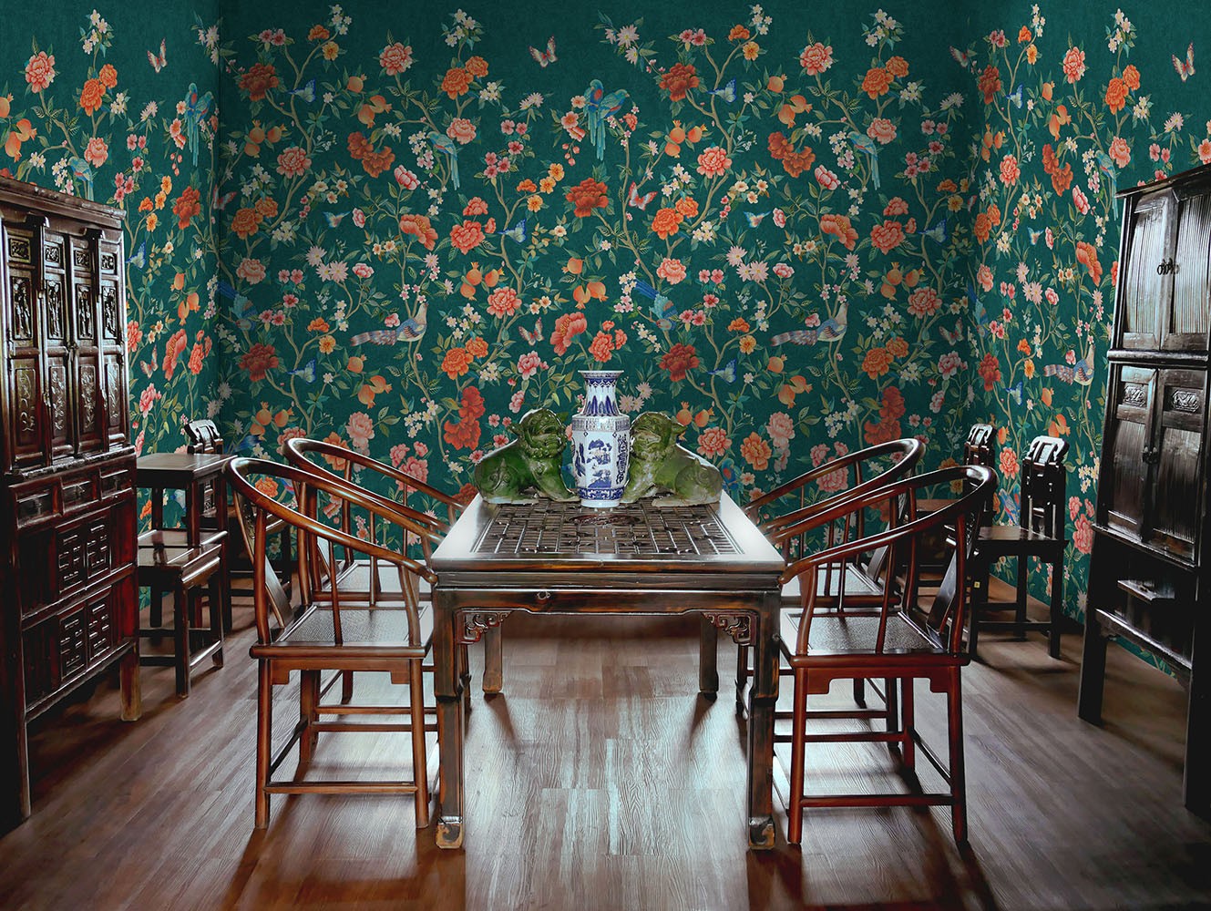 Imagen de Imperial Gardens teal - 99511